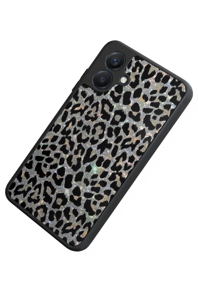 Samsung Galaxy A07 Uyumlu Hologram Leopar Tasarımlı Glossy Premium Kılıf