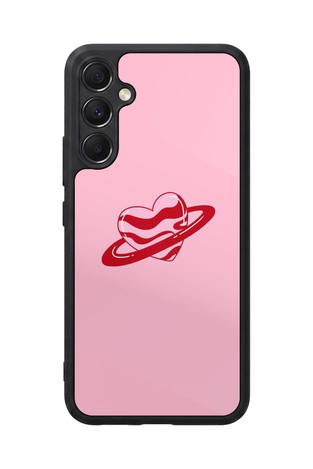 Samsung Galaxy M34 Uyumlu Kalp Love Tasarımlı Glossy Premium Kılıf