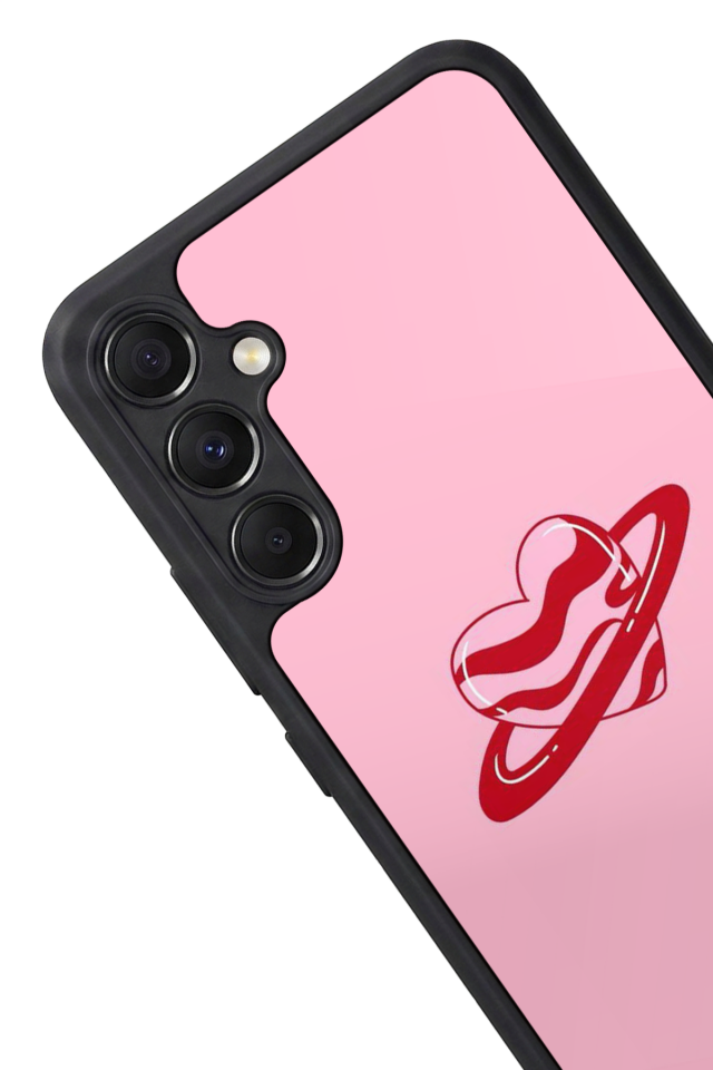 Samsung Galaxy M34 Uyumlu Kalp Love Tasarımlı Glossy Premium Kılıf