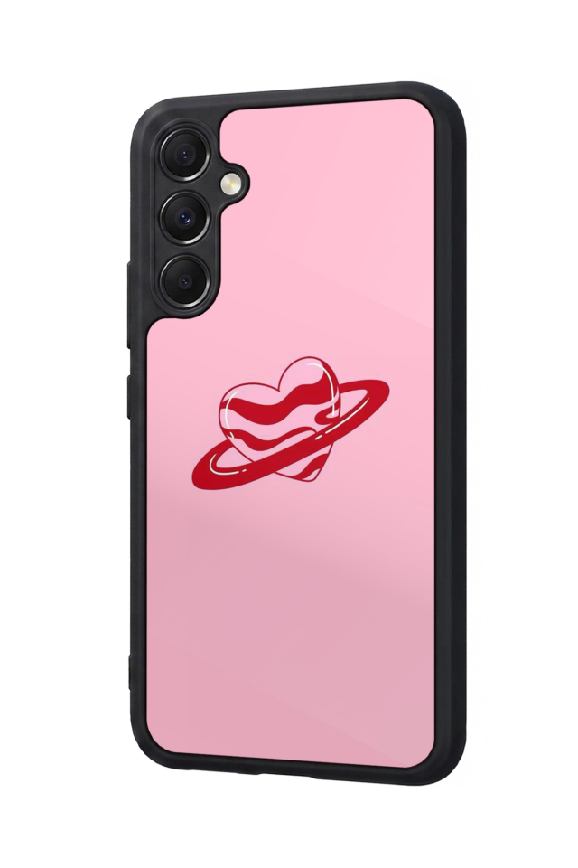 Samsung Galaxy M34 Uyumlu Kalp Love Tasarımlı Glossy Premium Kılıf