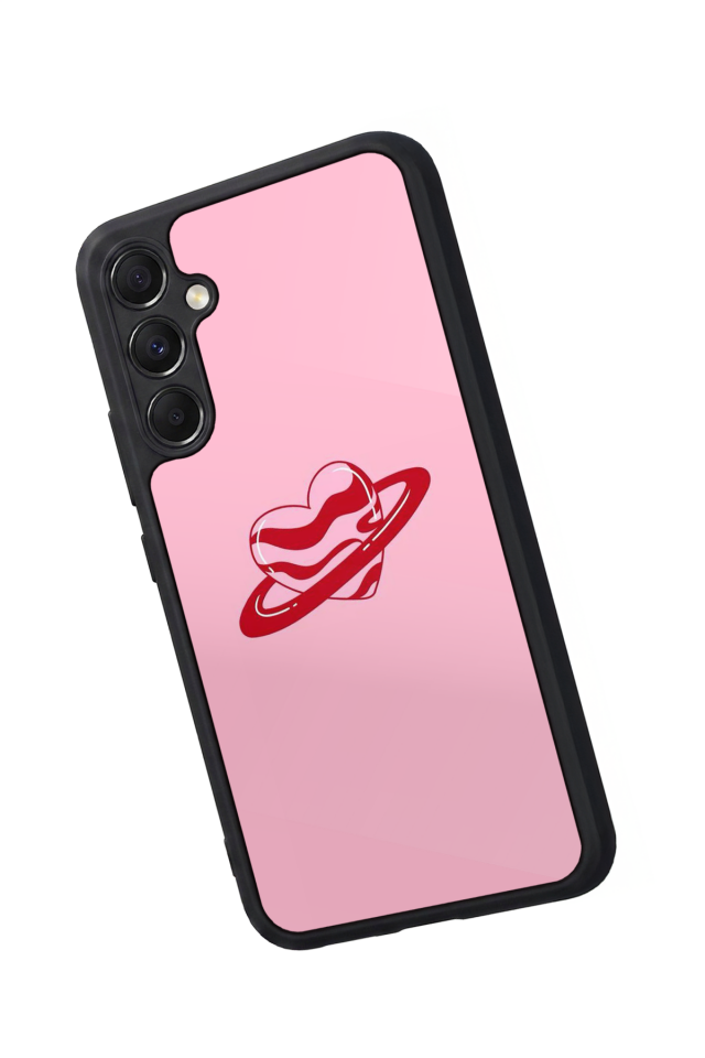 Samsung Galaxy M34 Uyumlu Kalp Love Tasarımlı Glossy Premium Kılıf