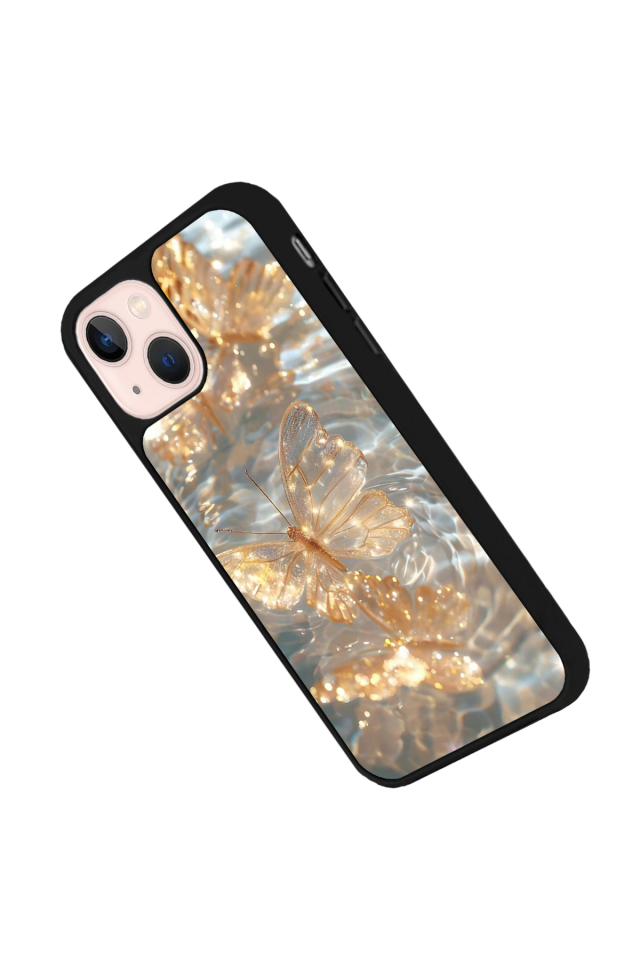 iPhone 15 Uyumlu Kelebek Tasarımlı Glossy Premium Kılıf