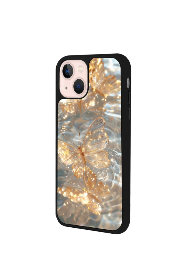 iPhone 15 Uyumlu Kelebek Tasarımlı Glossy Premium Kılıf