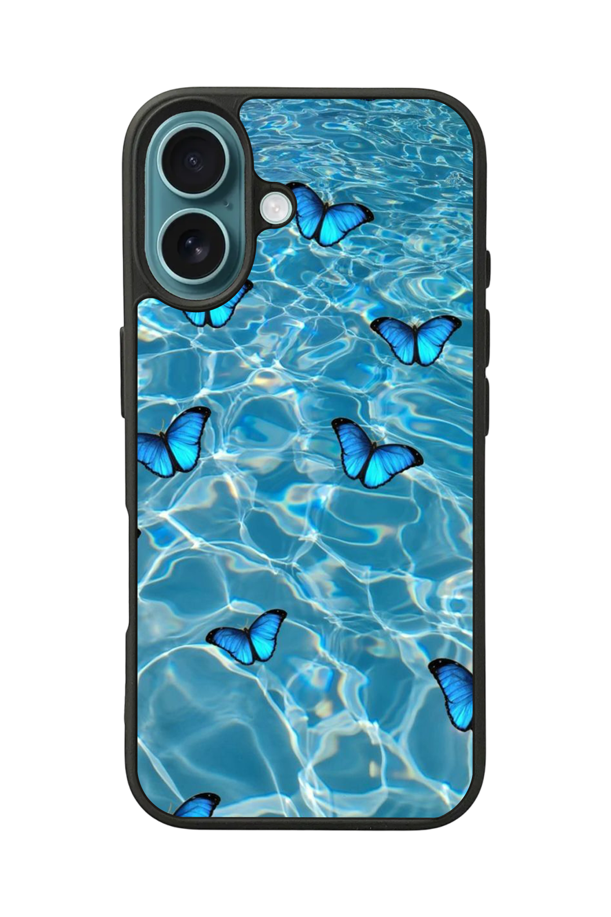 iPhone 16 Plus Uyumlu Kelebek Tasarımlı Glossy Premium Kılıf