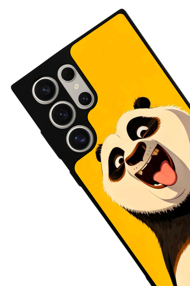 Samsung Galaxy S22 Ultra Uyumlu Kung Fu Panda Tasarımlı Glossy Premium Kılıf