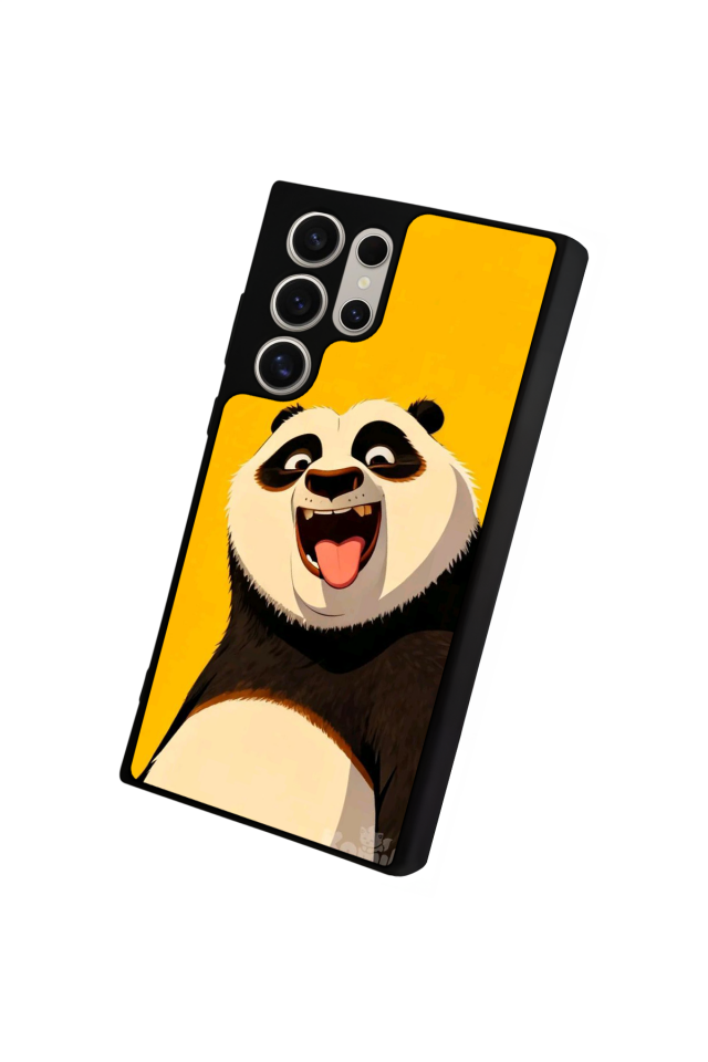 Samsung Galaxy S22 Ultra Uyumlu Kung Fu Panda Tasarımlı Glossy Premium Kılıf