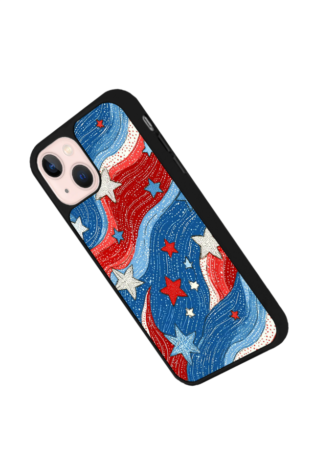 iPhone 14 Plus Uyumlu Retro Yildizlar Tasarımlı Glossy Premium Kılıf
