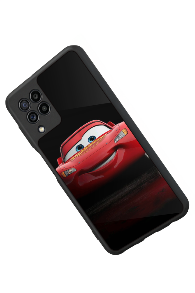 Samsung Galaxy M22 Uyumlu Şimsek McQueen Tasarımlı Glossy Premium Kılıf