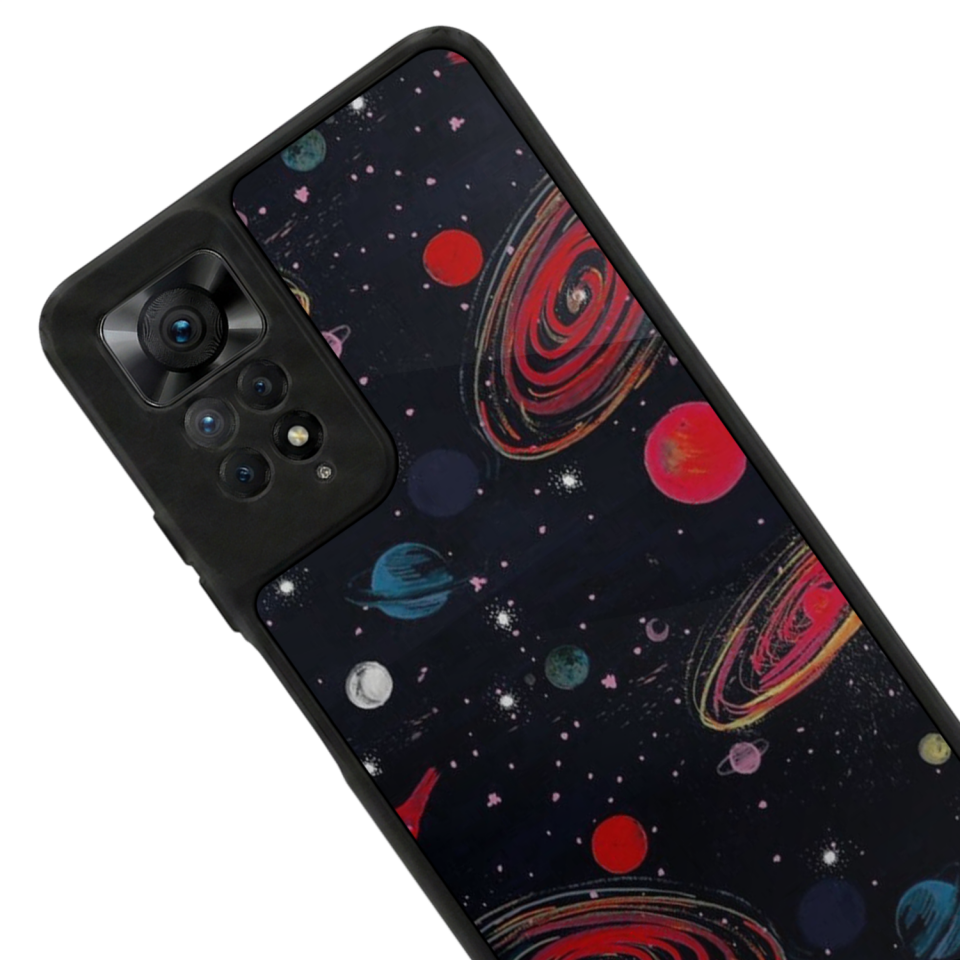 Xiaomi Redmi Note 12 Pro Uyumlu Uzay Tasarımlı Glossy Premium Kılıf
