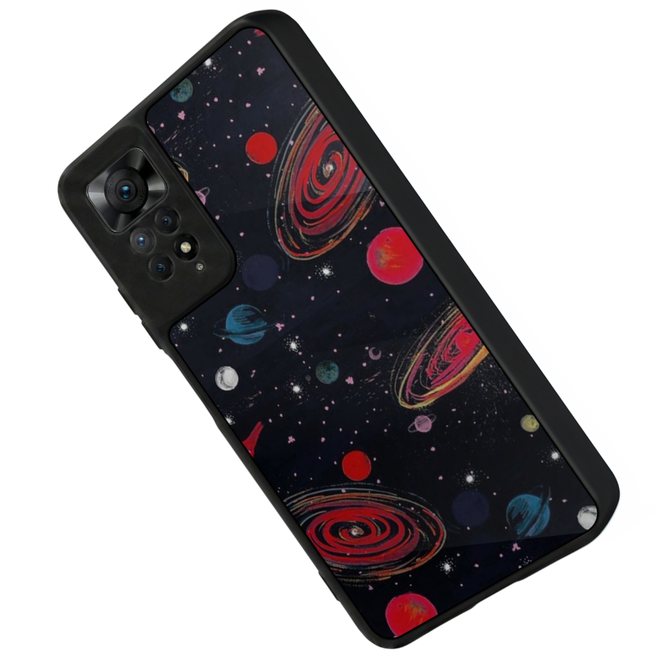 Xiaomi Redmi Note 12 Pro Uyumlu Uzay Tasarımlı Glossy Premium Kılıf