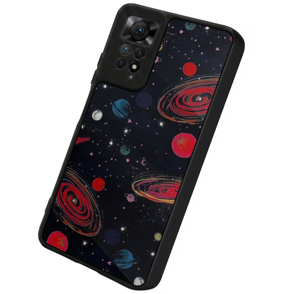 Xiaomi Redmi Note 12 Pro Uyumlu Uzay Tasarımlı Glossy Premium Kılıf