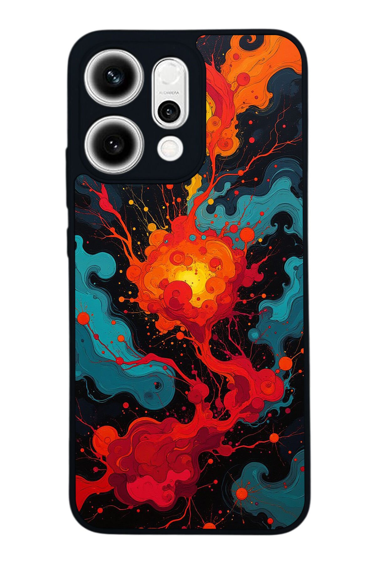 Oppo Reno 14 Uyumlu Abstract Tasarımlı Glossy Premium Kılıf