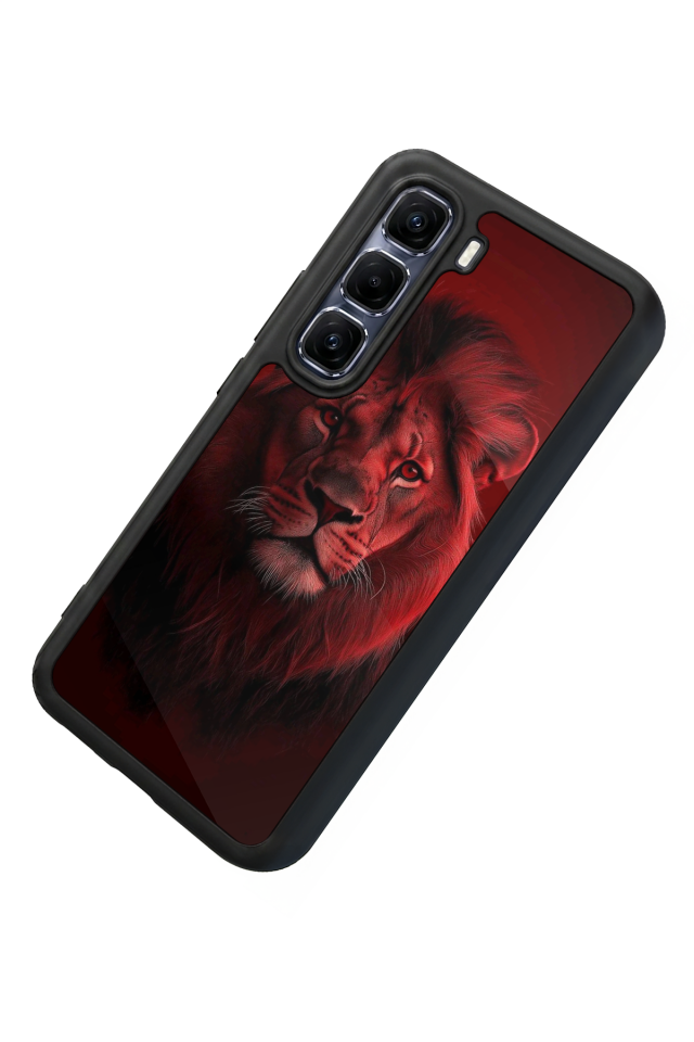 Infinix Hot 60 Pro Plus Uyumlu Aslan Tasarımlı Glossy Premium Kılıf