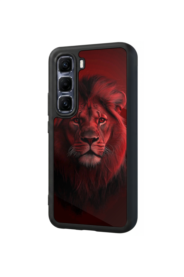 Infinix Hot 60 Pro Plus Uyumlu Aslan Tasarımlı Glossy Premium Kılıf