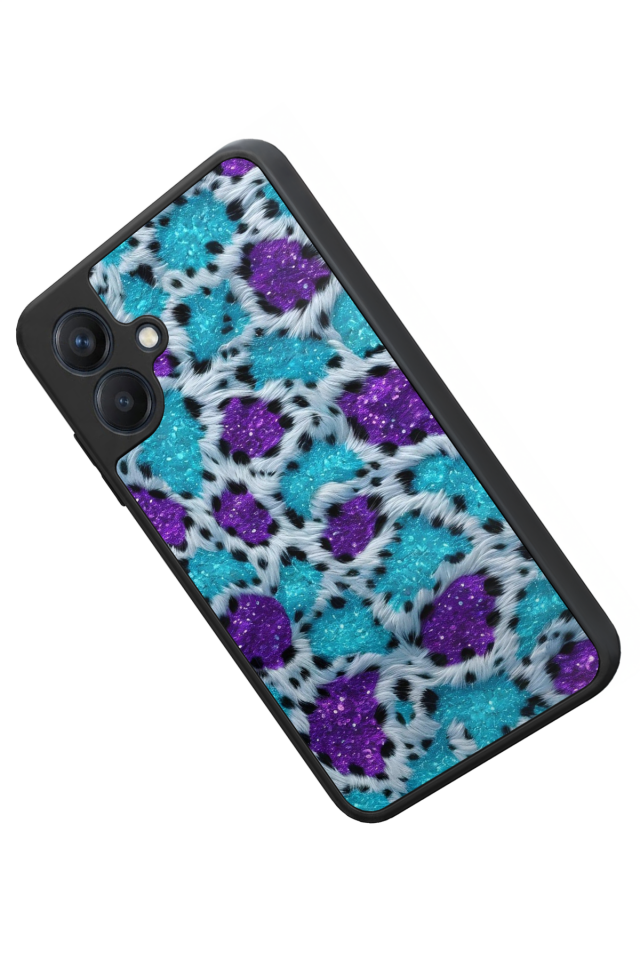 Samsung Galaxy A07 Uyumlu Hologram Leopar Tasarımlı Glossy Premium Kılıf