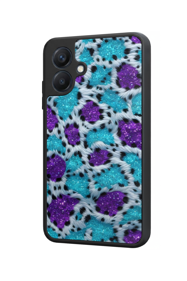 Samsung Galaxy A07 Uyumlu Hologram Leopar Tasarımlı Glossy Premium Kılıf