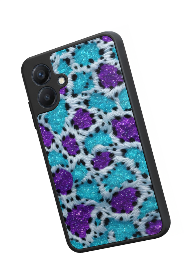 Samsung Galaxy A07 Uyumlu Hologram Leopar Tasarımlı Glossy Premium Kılıf