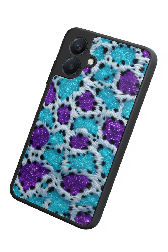 Samsung Galaxy A07 Uyumlu Hologram Leopar Tasarımlı Glossy Premium Kılıf