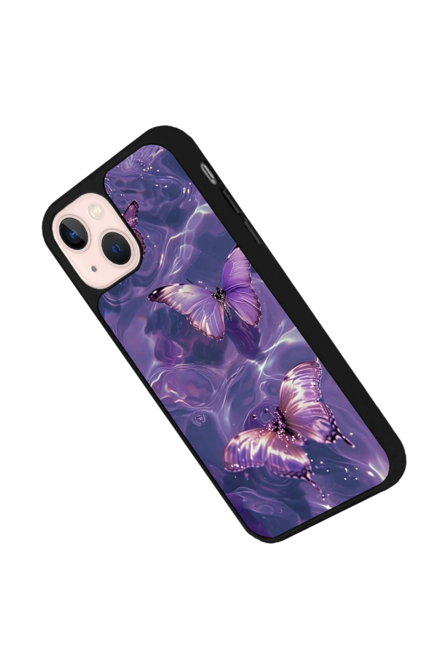 iPhone 15 Uyumlu Kelebek Tasarımlı Glossy Premium Kılıf