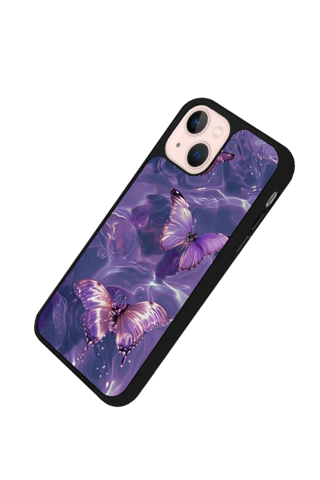 iPhone 15 Uyumlu Kelebek Tasarımlı Glossy Premium Kılıf
