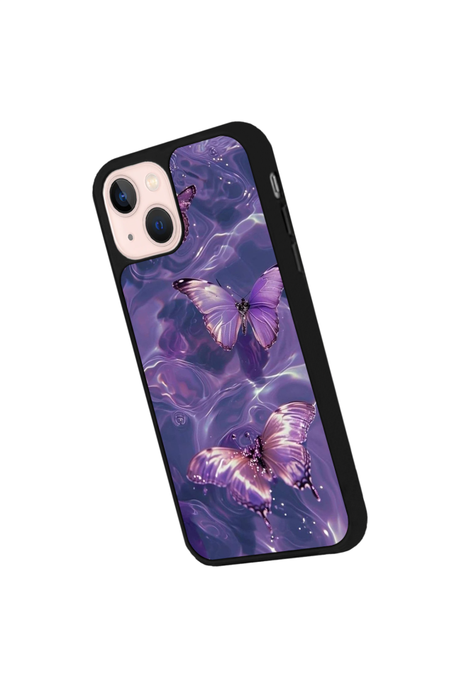 iPhone 15 Uyumlu Kelebek Tasarımlı Glossy Premium Kılıf
