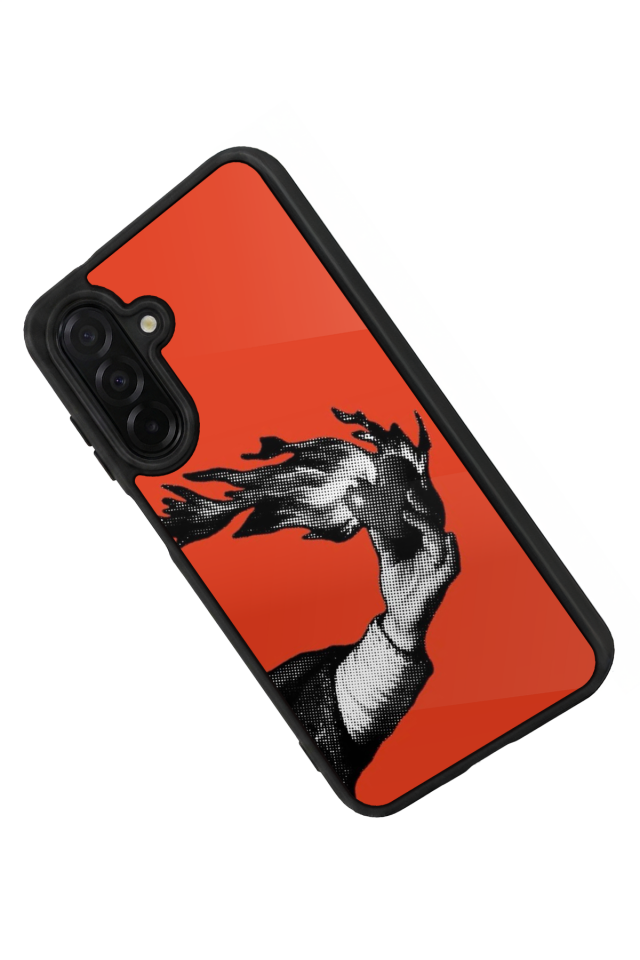 Samsung Galaxy A26 Uyumlu Kirmizi Tasarımlı Glossy Premium Kılıf