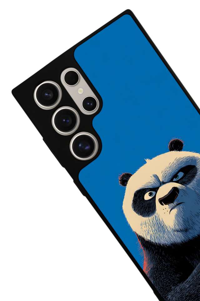Samsung Galaxy S22 Ultra Uyumlu Kung Fu Panda Tasarımlı Glossy Premium Kılıf