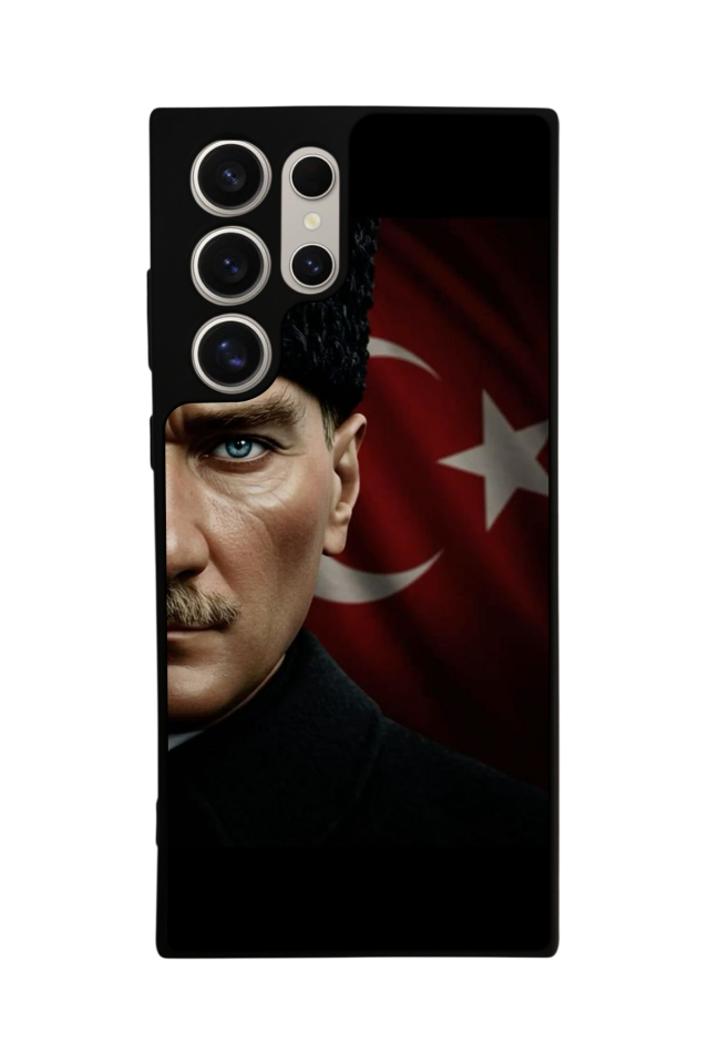 Samsung Galaxy S24 Ultra Uyumlu Mustafa Kemal Ataturk Tasarımlı Glossy Premium Kılıf