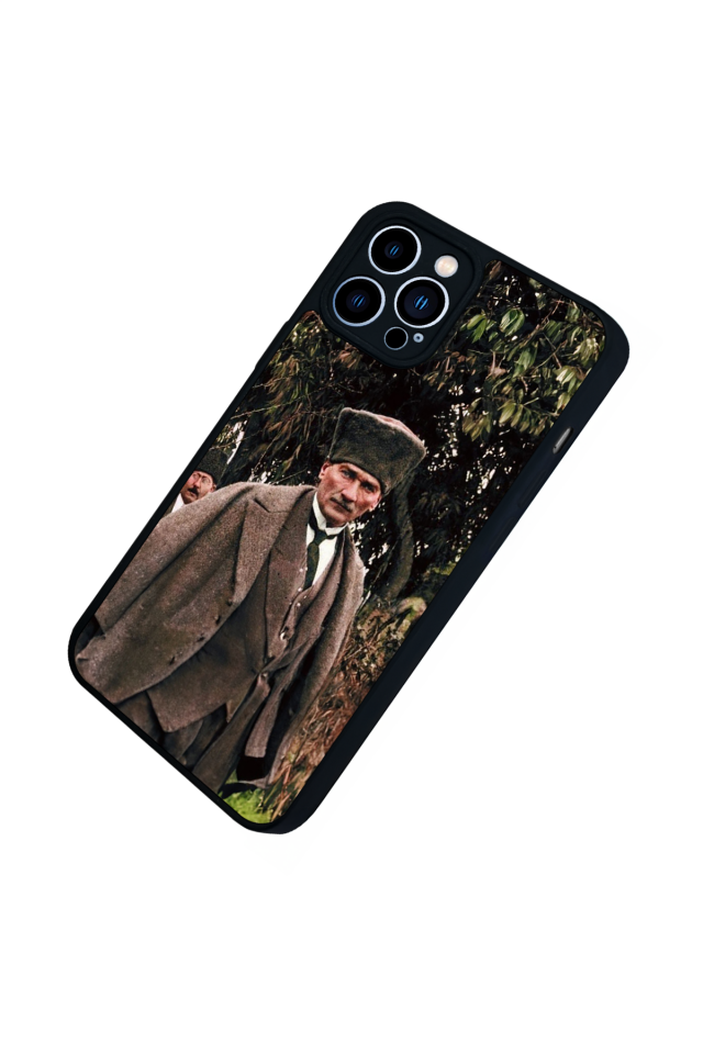 iPhone 13 Pro Max Uyumlu Mustafa Kemal Ataturk Tasarımlı Glossy Premium Kılıf
