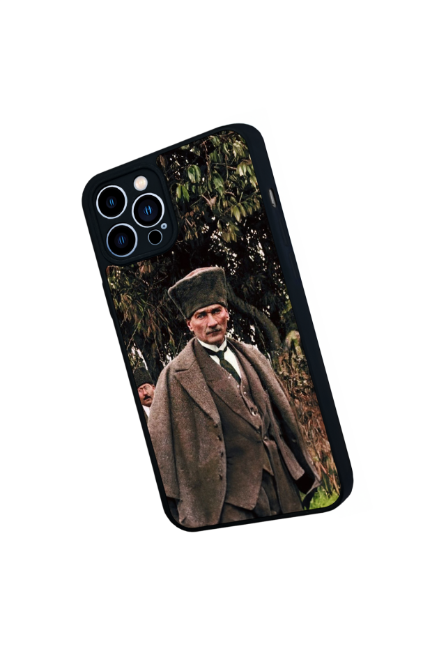 iPhone 13 Pro Max Uyumlu Mustafa Kemal Ataturk Tasarımlı Glossy Premium Kılıf