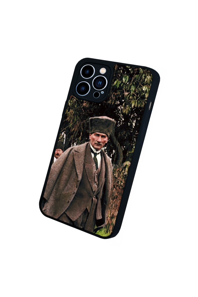 iPhone 13 Pro Max Uyumlu Mustafa Kemal Ataturk Tasarımlı Glossy Premium Kılıf