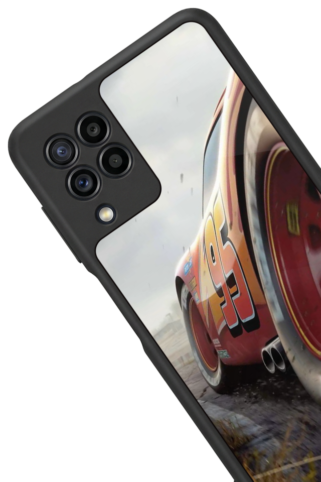 Samsung Galaxy M22 Uyumlu Şimsek McQueen Tasarımlı Glossy Premium Kılıf