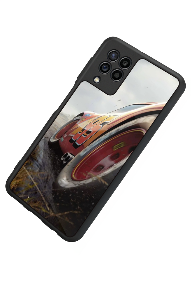 Samsung Galaxy M22 Uyumlu Şimsek McQueen Tasarımlı Glossy Premium Kılıf