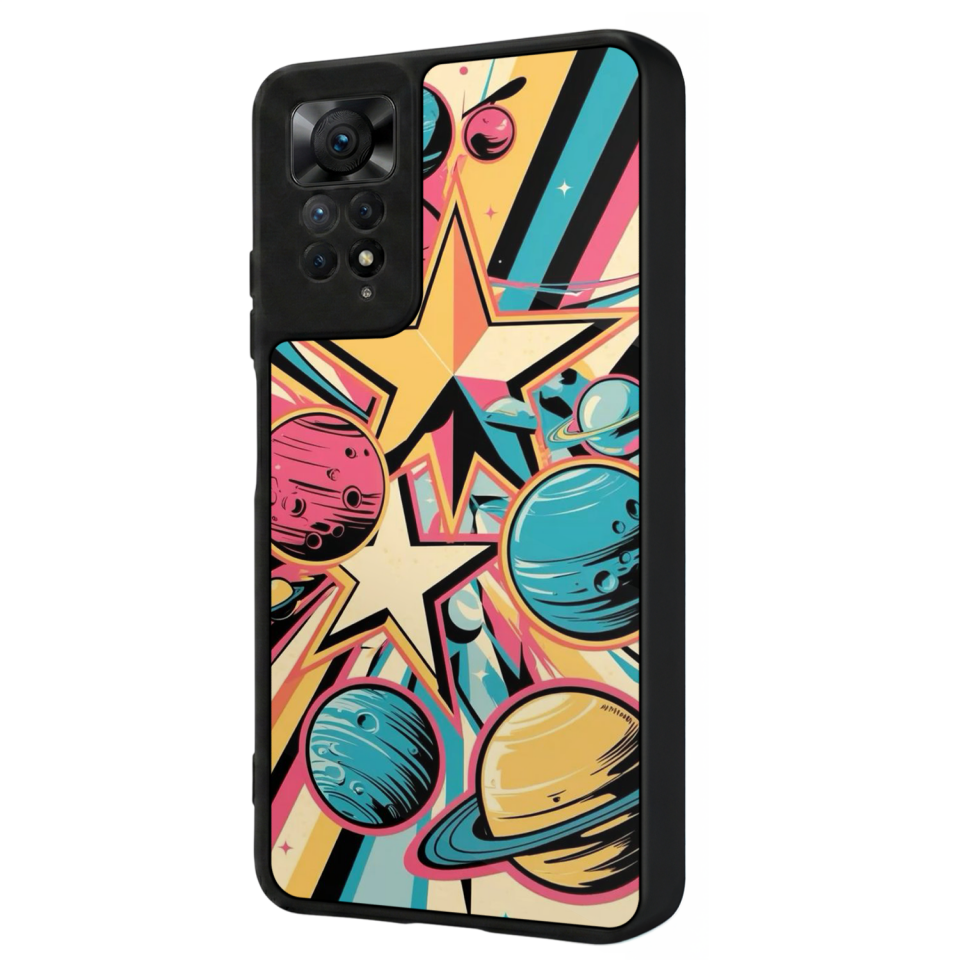 Xiaomi Redmi Note 12 Pro Uyumlu Uzay Tasarımlı Glossy Premium Kılıf