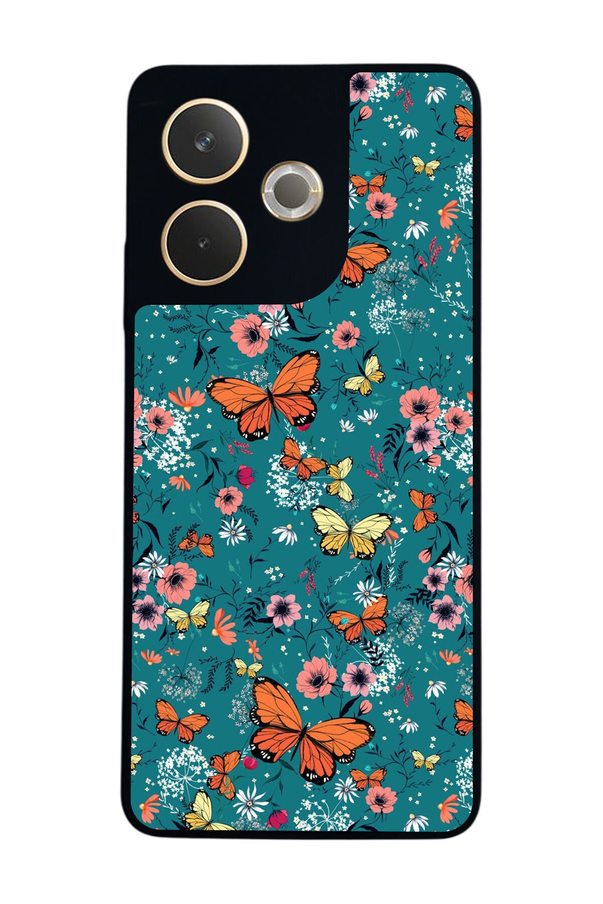 Oppo A5 Pro Uyumlu Floral Tasarımlı Glossy Premium Kılıf