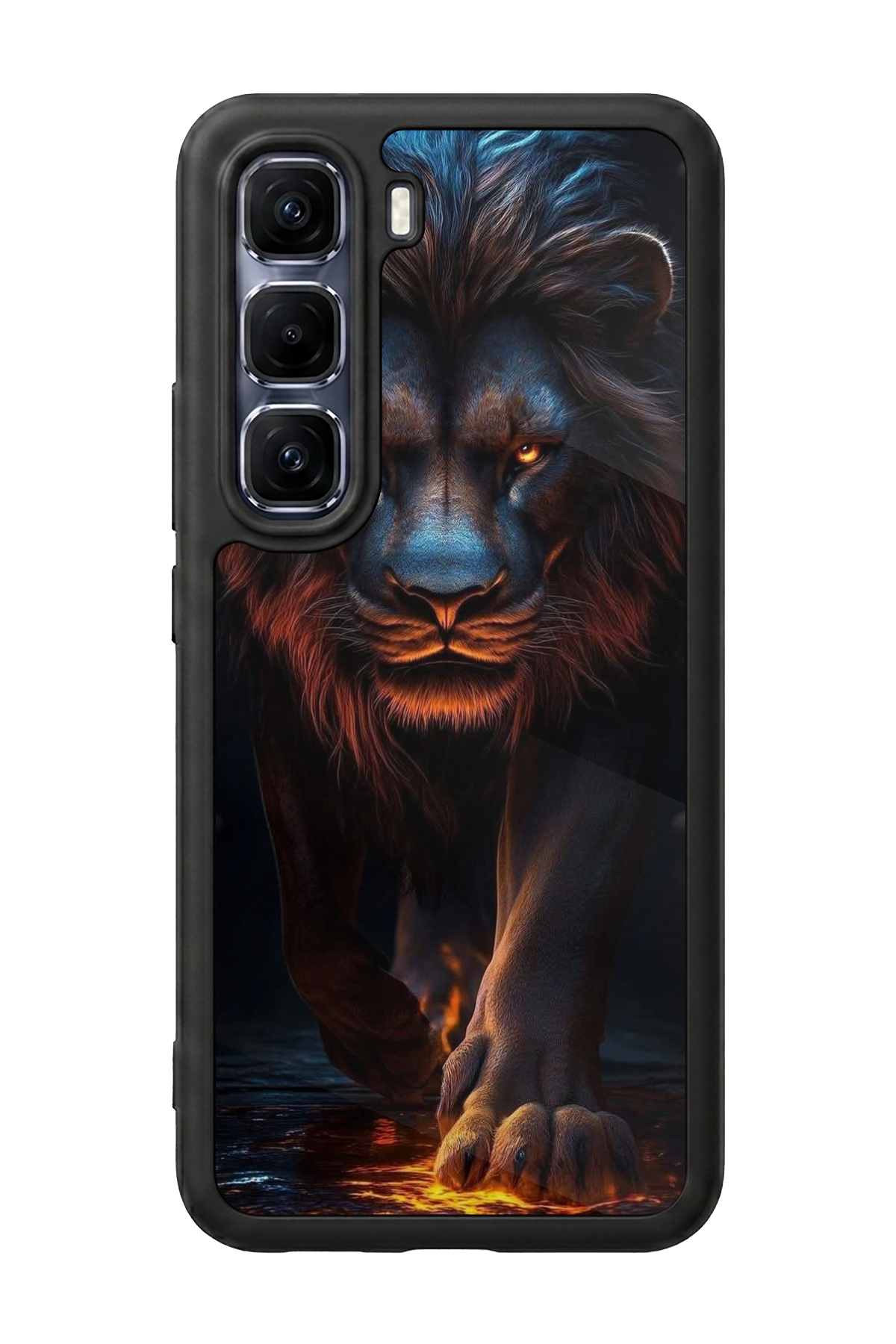 Infinix Hot 60 Pro Plus Uyumlu Aslan Tasarımlı Glossy Premium Kılıf