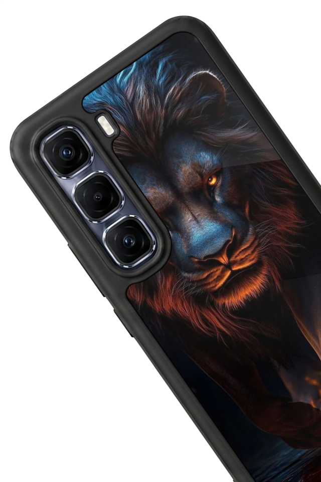Infinix Hot 60 Pro Plus Uyumlu Aslan Tasarımlı Glossy Premium Kılıf