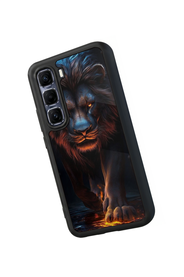 Infinix Hot 60 Pro Plus Uyumlu Aslan Tasarımlı Glossy Premium Kılıf