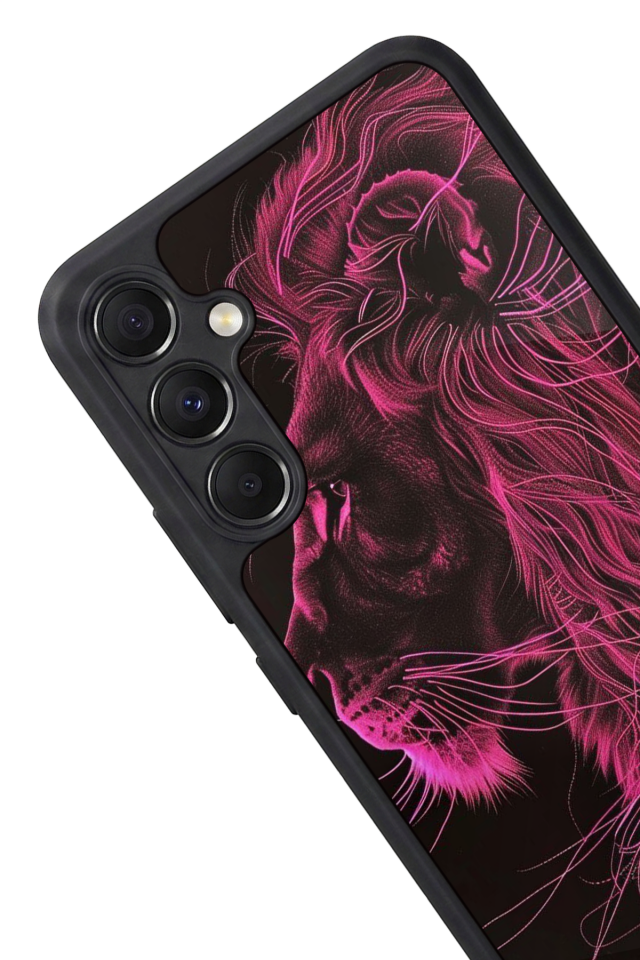 Samsung Galaxy A34 Uyumlu Aslan Tasarımlı Glossy Premium Kılıf