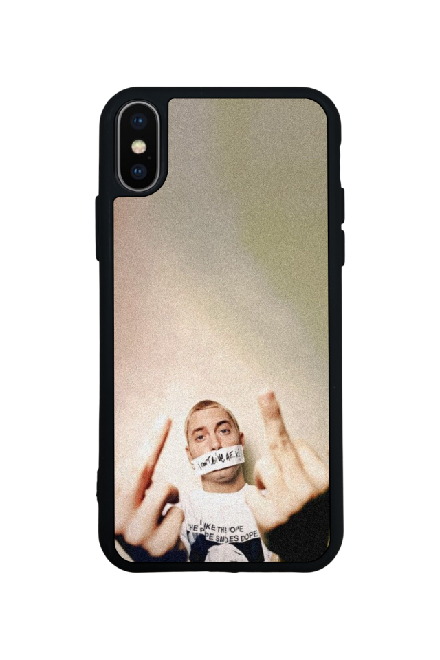 iPhone XS Max Uyumlu Eminem Tasarımlı Glossy Premium Kılıf