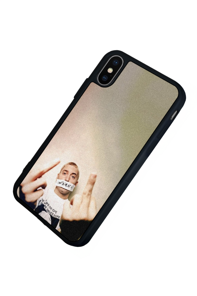 iPhone XS Max Uyumlu Eminem Tasarımlı Glossy Premium Kılıf