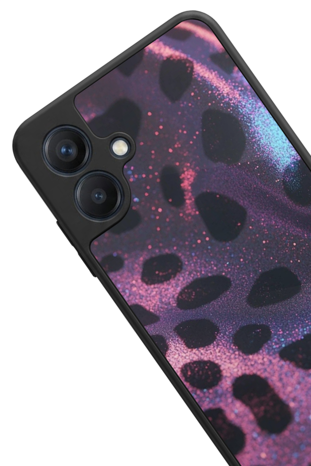 Samsung Galaxy A07 Uyumlu Hologram Leopar Tasarımlı Glossy Premium Kılıf