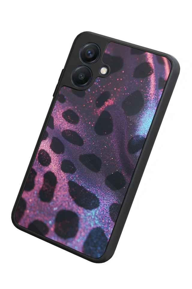 Samsung Galaxy A07 Uyumlu Hologram Leopar Tasarımlı Glossy Premium Kılıf
