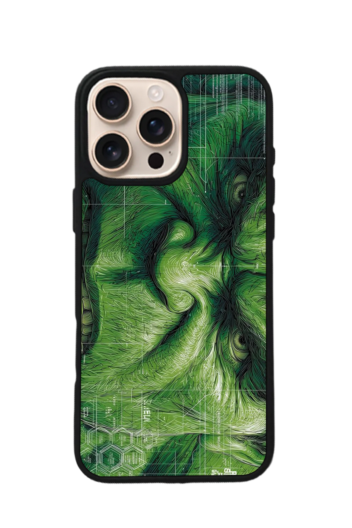 iPhone 16 Pro Uyumlu Hulk Tasarımlı Glossy Premium Kılıf