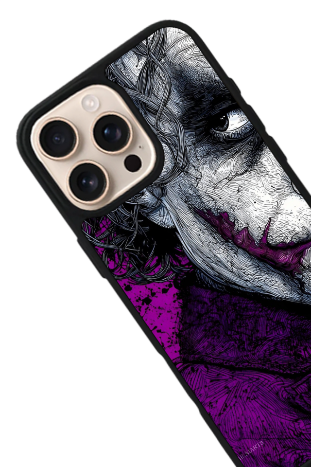 iPhone 15 Pro Uyumlu Joker Tasarımlı Glossy Premium Kılıf