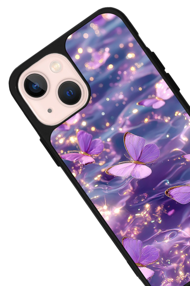 iPhone 15 Uyumlu Kelebek Tasarımlı Glossy Premium Kılıf