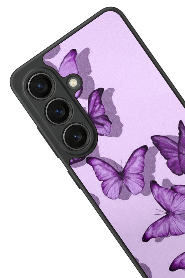 Samsung Galaxy S26 Uyumlu Kelebek Tasarımlı Glossy Premium Kılıf