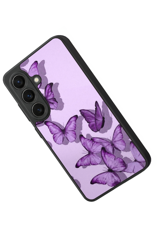 Samsung Galaxy S26 Uyumlu Kelebek Tasarımlı Glossy Premium Kılıf