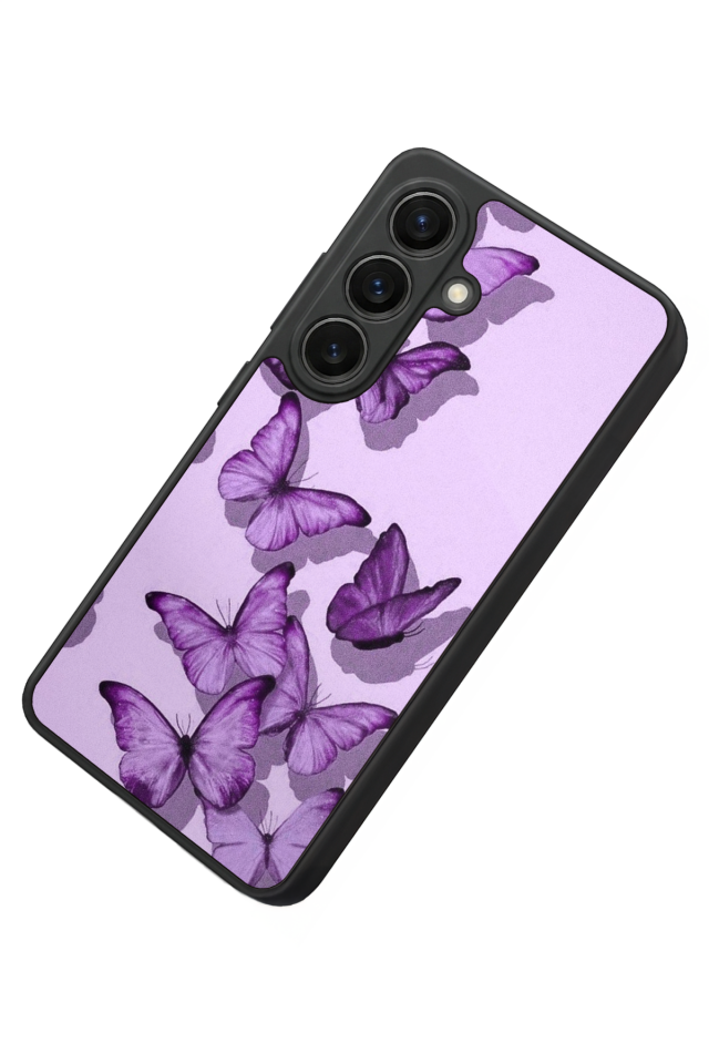 Samsung Galaxy S26 Uyumlu Kelebek Tasarımlı Glossy Premium Kılıf