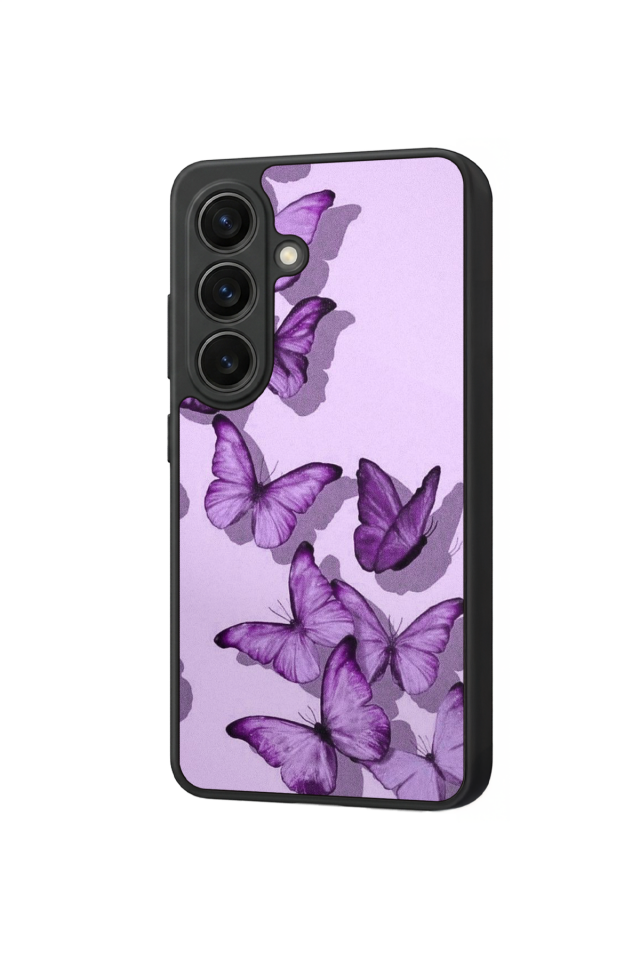 Samsung Galaxy S26 Uyumlu Kelebek Tasarımlı Glossy Premium Kılıf